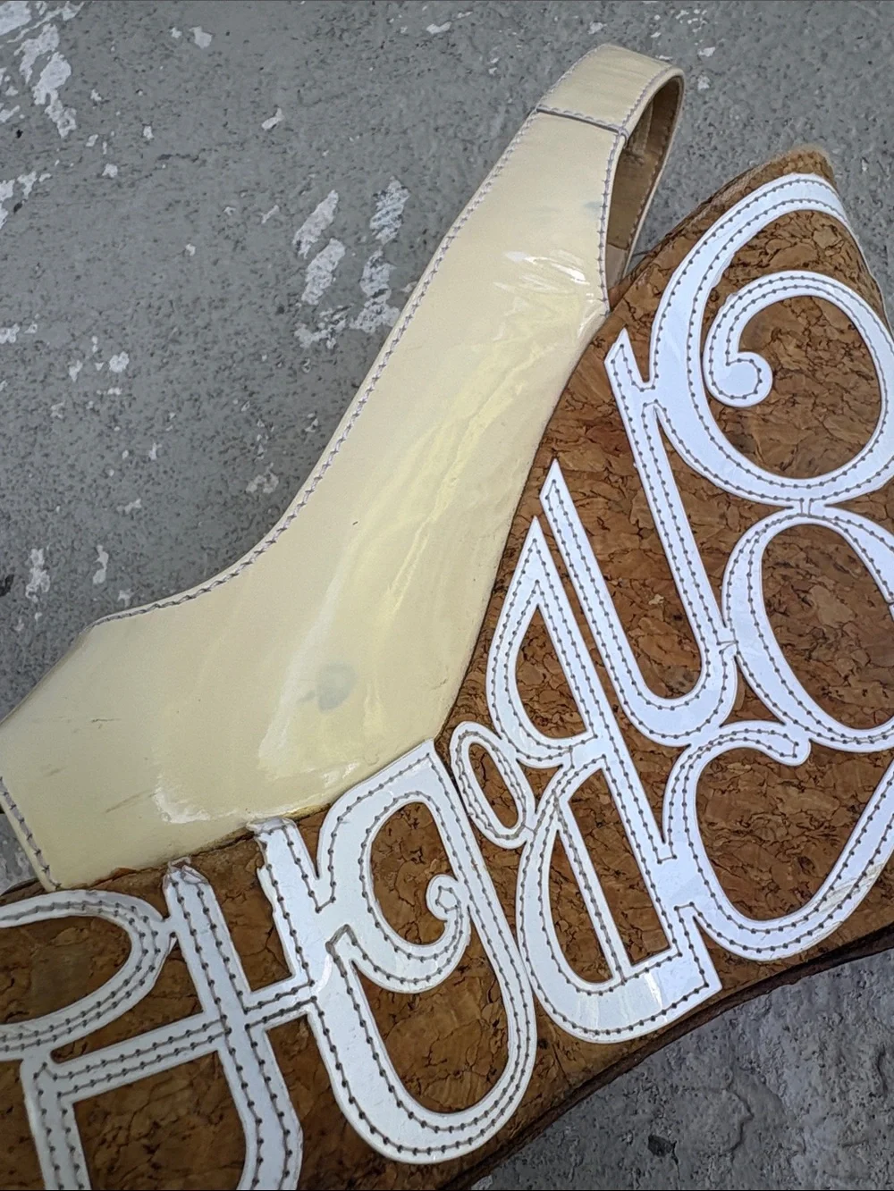 Christian Louboutin Curvise Loubi Zappa cork wedge